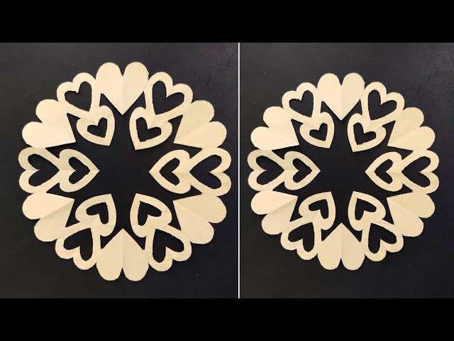 Beautiful Paper Cutting Wall Decoration | Heart Shape Paper Craft Wall Hanging | Paper Craft