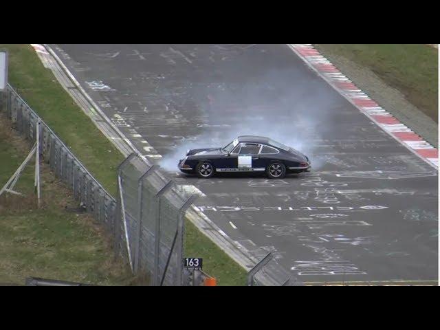 Nordschleife Touristenfahrten 23 03 2014 Almost Crashes Action Porsche Spin and Nice Cars and Drifts