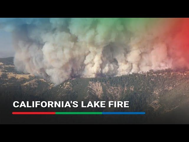 Aerial video shows large smoke plumes over California's Lake Fire | ABS-CBN News