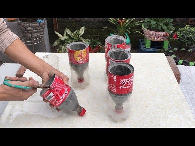 Cement Ideas And Old Plastic Bottles // How To Make Unique And Beautiful Flower Pots At Home