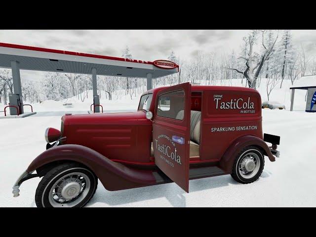 BeamNG.drive Freeroam: East Coast, USA - 1933 Bruckell Nine Short Panel Van (TastiCola)