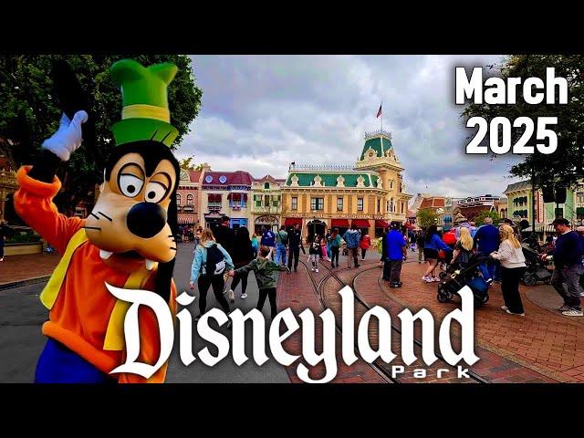Cloudy Morning FULL Walkthrough of Disneyland Park - Riding Thunder Mountain & Casey Jr. -March 2025