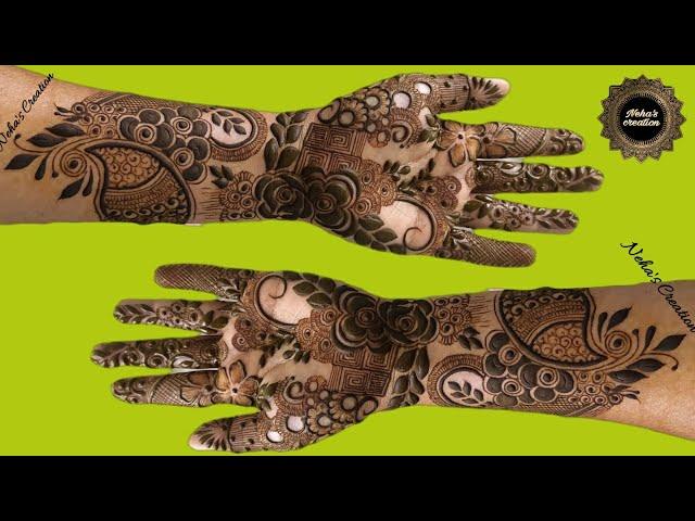 Unique Neha's Creation henna design ll indoor arabic henna design mehandi design(मेहंदी डिजाइन) #21