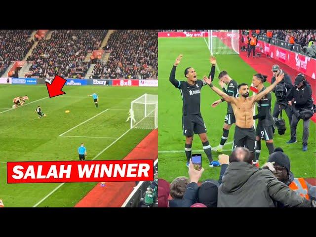 Liverpool Fans Reactions to Mohamed Salah Winning Goal vs Southampton