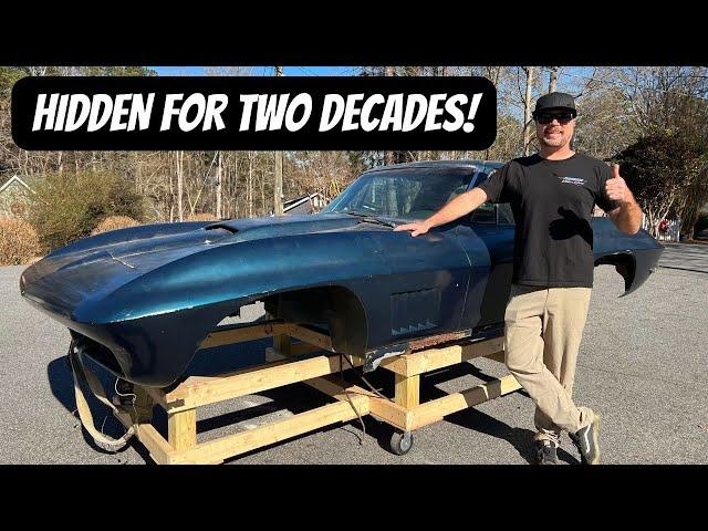 I RESCUED A 1963 SPLIT WINDOW CORVETTE HIDDEN IN A BASEMENT FOR 20 YEARS!