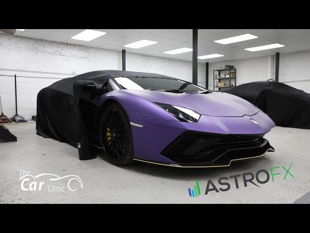 Astro FX - Purple Lamborghini Aventador S & Purple Mclaren 720s Reveal - Car Clinic Birmingham