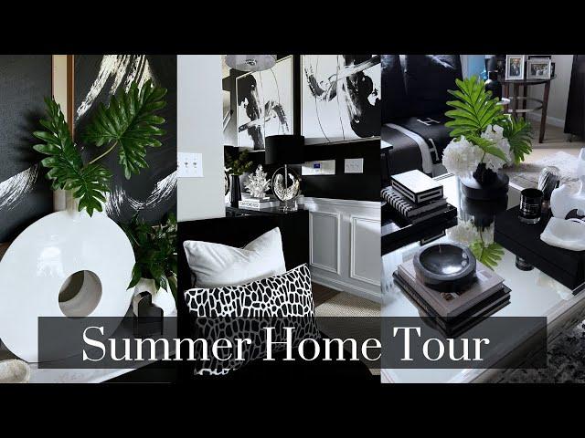 SUMMER HOME TOUR 2023|MODERN SAFARI|featuring BLACK AND WHITE DECOR