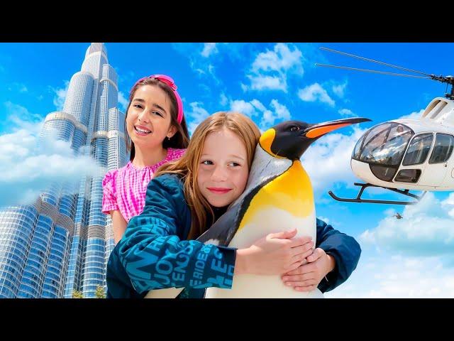 Nastya and Evelyn spend the summer in Dubai