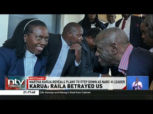 NARC Kenya leader Karua accuses former Prime Minister Odinga of betraying the Gen Z movement