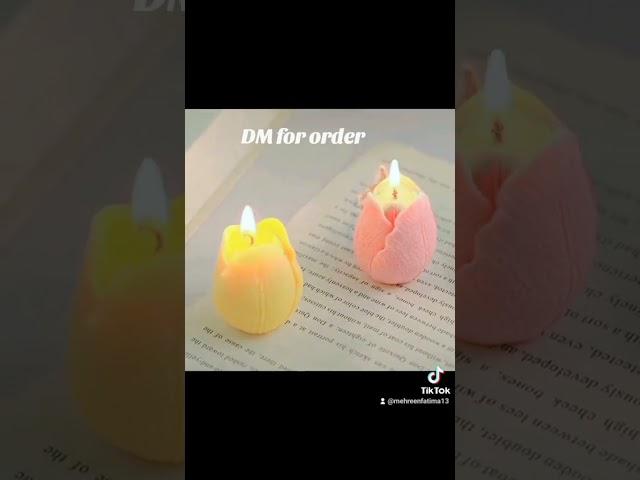 Tulip candle #candle #handmade #viral #trendingshorts #ytstudio #ytshorts