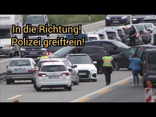 Polizei greift ein - Dort entlang! Schwerer Unfall auf der A9 bei Coswig - Einsatzfahrten & Chaos!