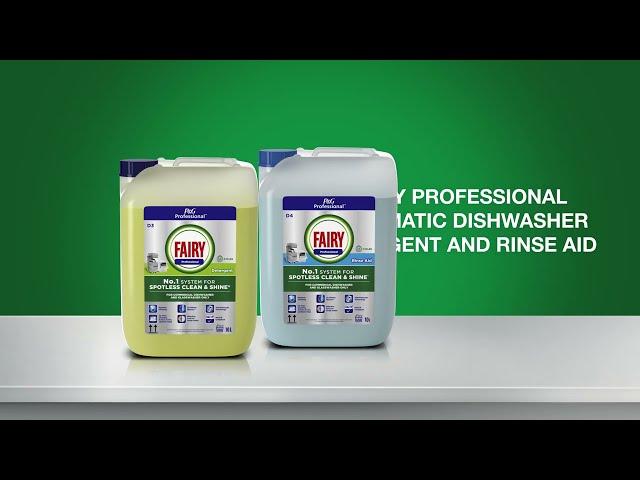 Fairy Professional Commercial Automatic Dishwasher Detergent and Rinse Aid