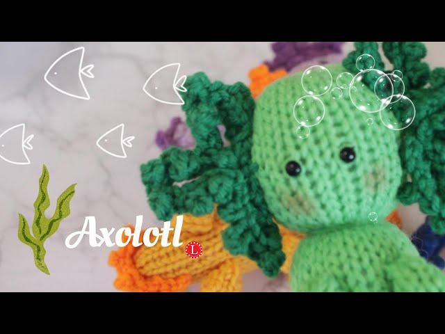 LOOM KNITTING Axolotl Toy Doll on a Small Round Circular Loom