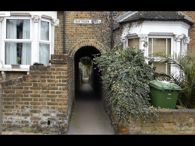 RARE Alley to a railway foot crossing in London!