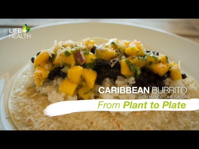 Caribbean Burrito with Mango Lime Salsa