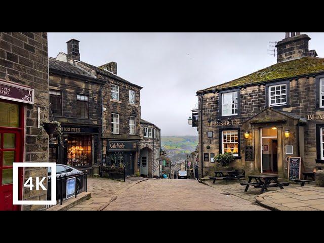  England • Evening walk in HAWORTH  [4K] Yorkshire scenery and sound.