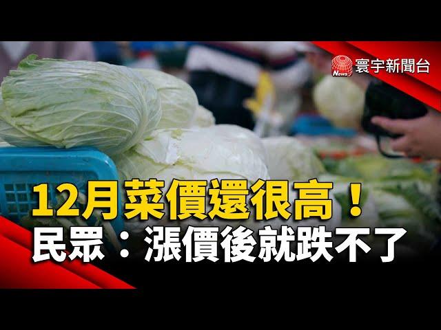 12月菜價還很高！民眾：漲價後就跌不了｜#寰宇新聞 @globalnewstw