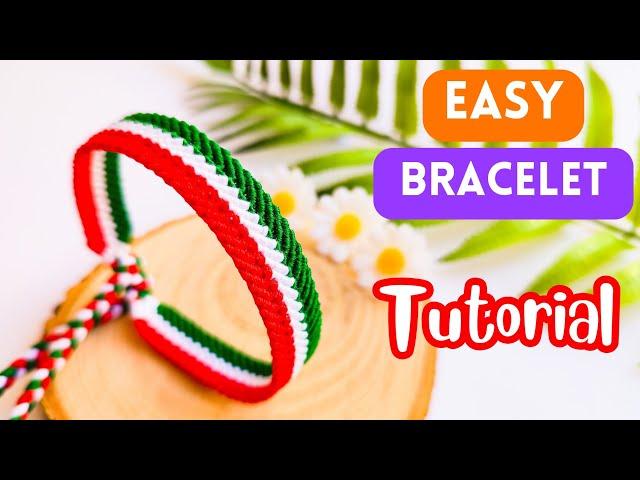 EASY FLAG FRIENDSHIP BRACELET TUTORIAL | KNOT MACRAME