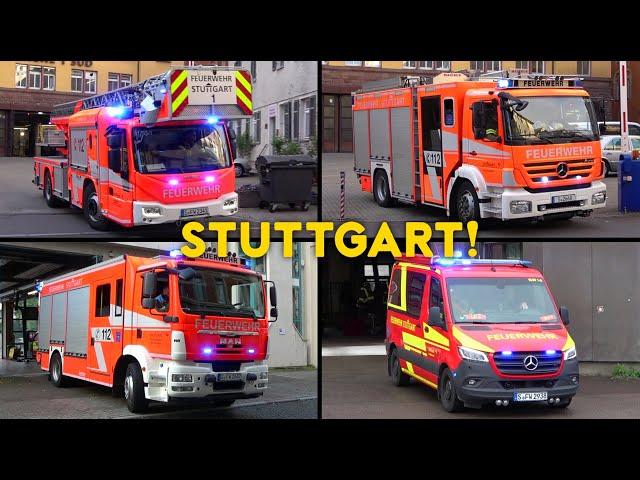 [4 FEUERWACHEN im EINSATZ!] - Feuerwehr STUTTGART | Einsatzfahrten im gesamten Stadtgebiet!