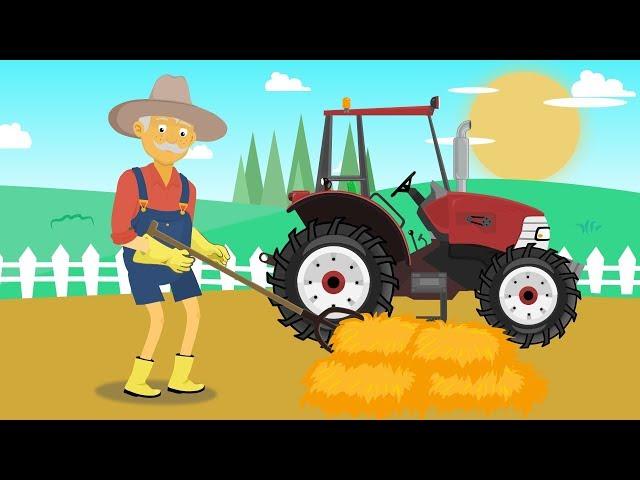 Hardworking farmer and straw for Cows | Farm works | #Tractor for Kids | Rolnik i Traktor