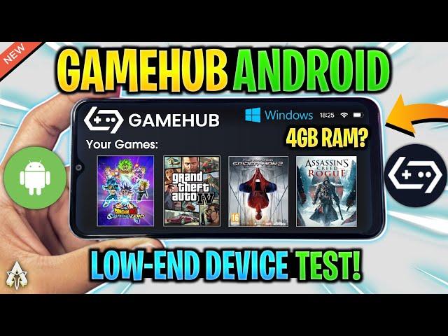  TESTING GAMEHUB EMULATOR ANDROID ON *LOW-END* DEVICE (GAMEPLAY TEST) WINDOWS EMULATOR