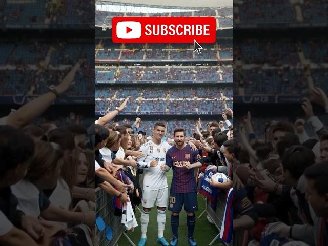 Ronaldo & Messi Surprise Fans at Stadium!  #Legendary #ronaldo #messi