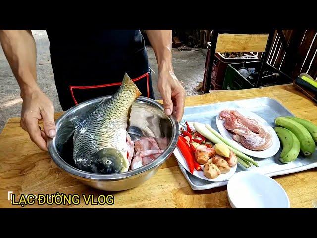 Latest way to make carp salad from Lac Duong vlog