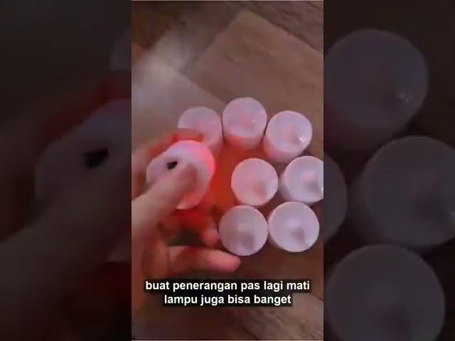 Estetik banget buat di kamar! Lampu Lilin Elektrik cuma Rp 1rb an  | Racun Shopee Tiktok Haul480p