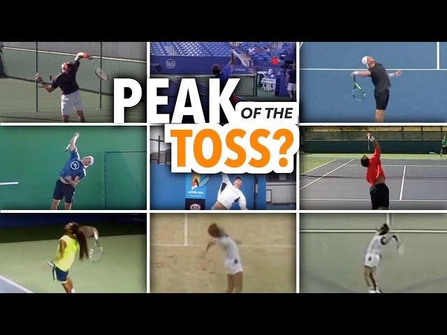 Should you hit your tennis serve at the PEAK of the toss?