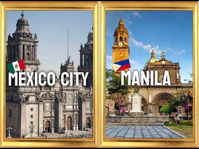 Mexico City   I   Manila     I  Skylines    I Similarities   I Fly-thru HD Video