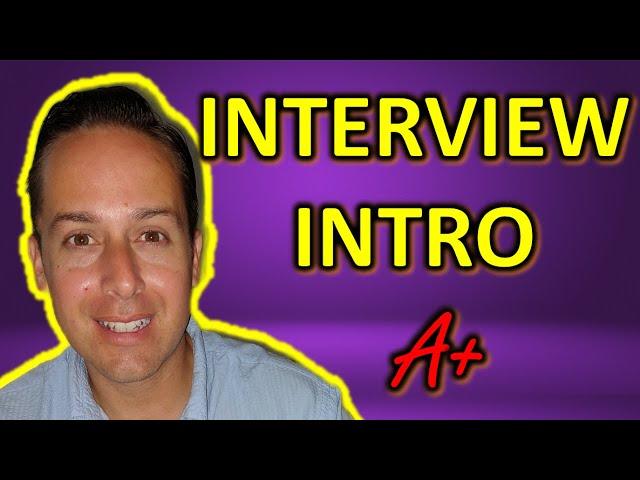 PERFECT Way to Introduce Yourself in an Interview 