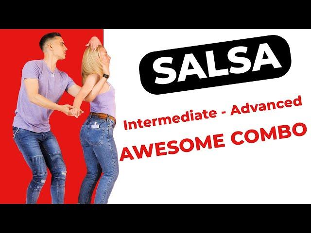 Salsa Dance Intermediate-Advanced Combo |  by Marius&Elena Salsa Tutorial