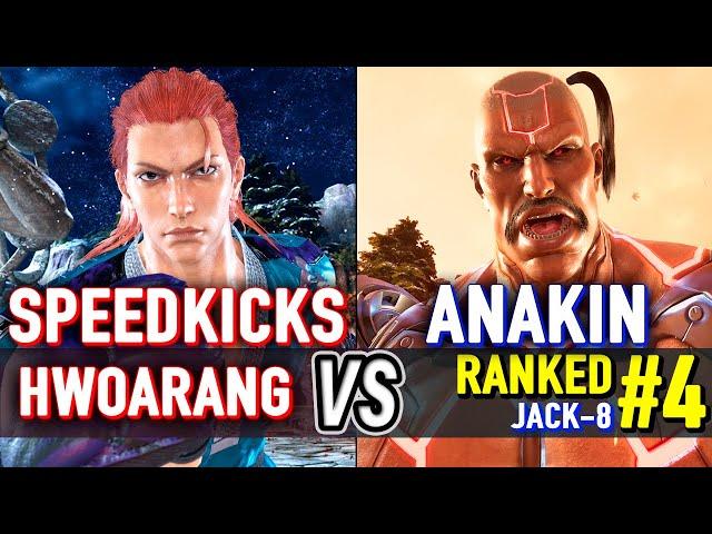 T8  SPEEDKICKS (Hwoarang) vs ANAKIN (#4 Ranked Jack-8)  Tekken 8 High Level Gameplay