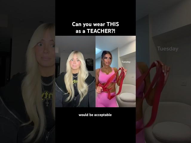 CAN YOU WEAR THIS AS A TEACHER?! Creator: tia.christofi #outfit #fashion #duet