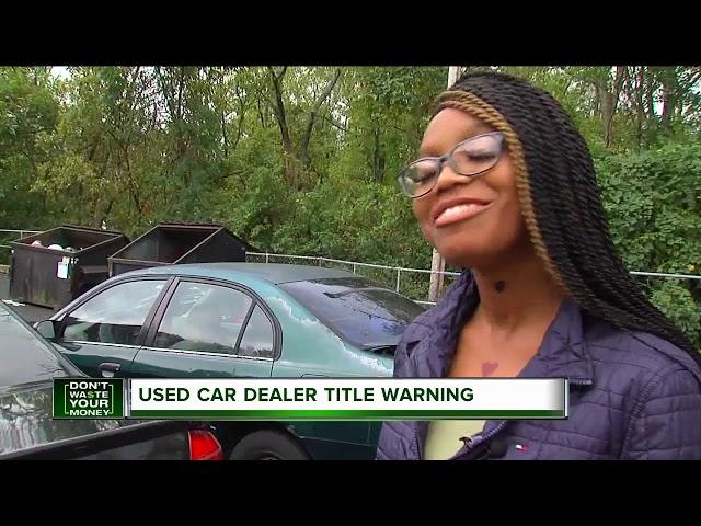 Used car dealer title warning