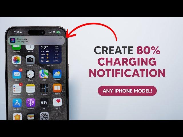 Get Notified When iPhone Battery Reaches 80% When Charging!!