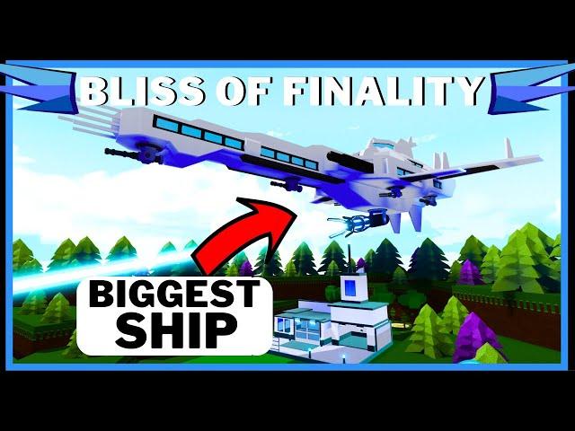 THE BIGGEST SPACE SHIP (Bliss of Finality!) In Build A Boat For Treasure ROBLOX