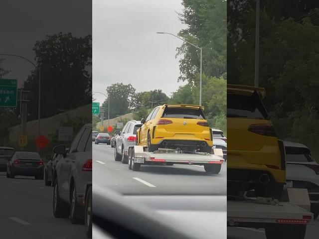 Spotted: HumbleMechanic Driving a Yellow VW  Golf R on the Highway! #vw #golfr #humblemechanic