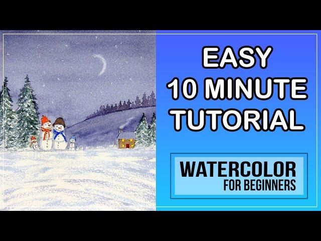 How to Paint a Watercolor Christmas Card For Beginners