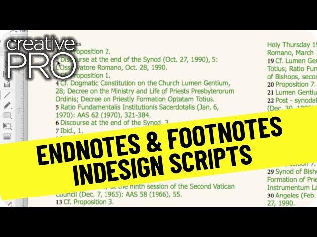 Endnotes to Footnotes InDesign Script ft. Erica Gamet // Three Minutes Max