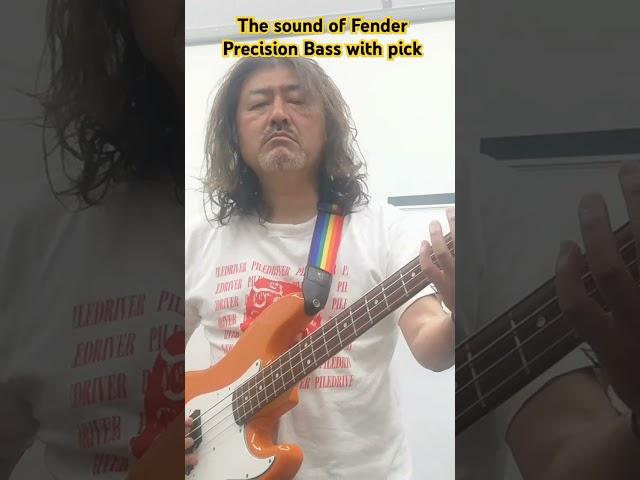 The sound of Fender Precision Bass with pick