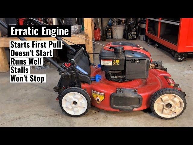 Erratic Lawn Mower Engine Performance - Starts and Runs Great / Stalls or Will Not Start