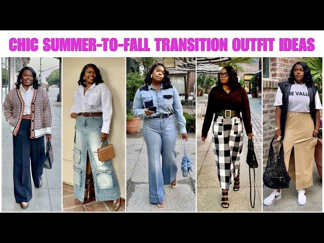 CHIC SUMMER-TO-FALL TRANSITIONAL OUTFIT IDEAS