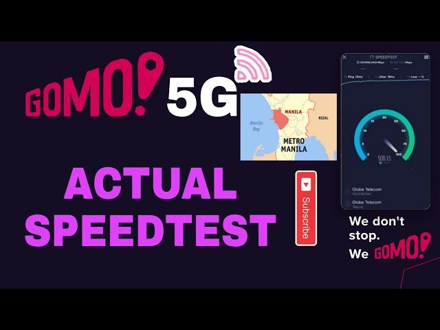 GOMO Sim 5G | Actual Area Speedtest | Manila City # 96 | rmj pisonet