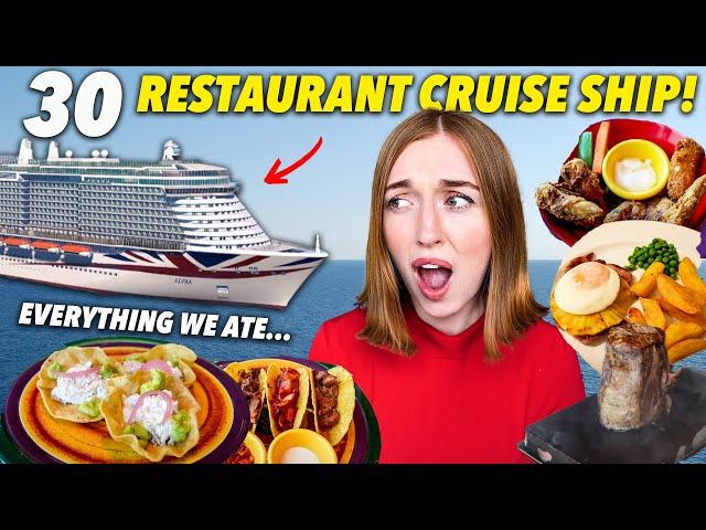 I Ate at EVERY Restaurant on Britain's LARGEST CRUISE SHIP! (P&O Arvia - 30 Restaurants & Bars)