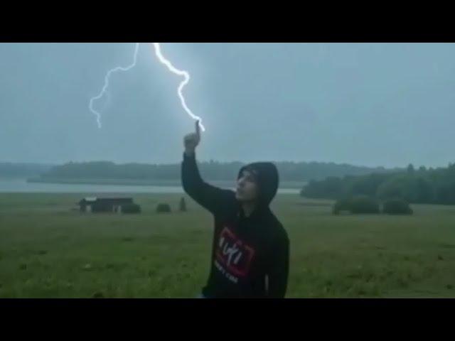 he thinks he can control a lightning strike..