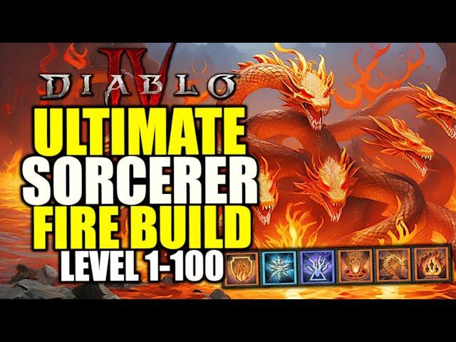 Diablo 4 BEST Sorcerer Leveling Build for Season 4 - ULTIMATE FIRE Sorcerer Build