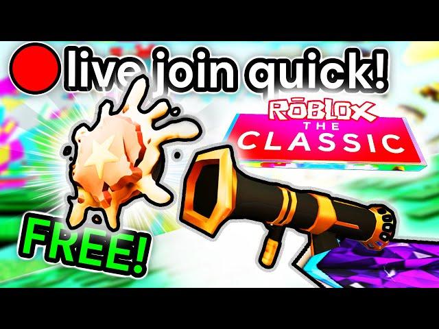 LIVE LAUNCHING FREE STAR CREATOR PIE in The Classic Roblox Event! JOIN ME QUICK!