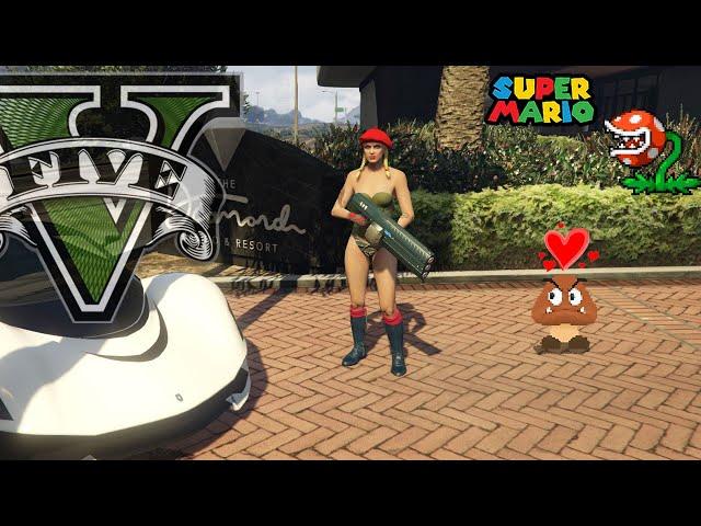 Super Mario kart bonus - Street Fighter - GTAV | Mario Bros in GTA