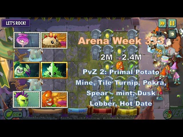 PvZ 2: ARENA STRATEGY WEEK 333 (2M - 2.4M) - Using Free plants and Low level - Gameplay